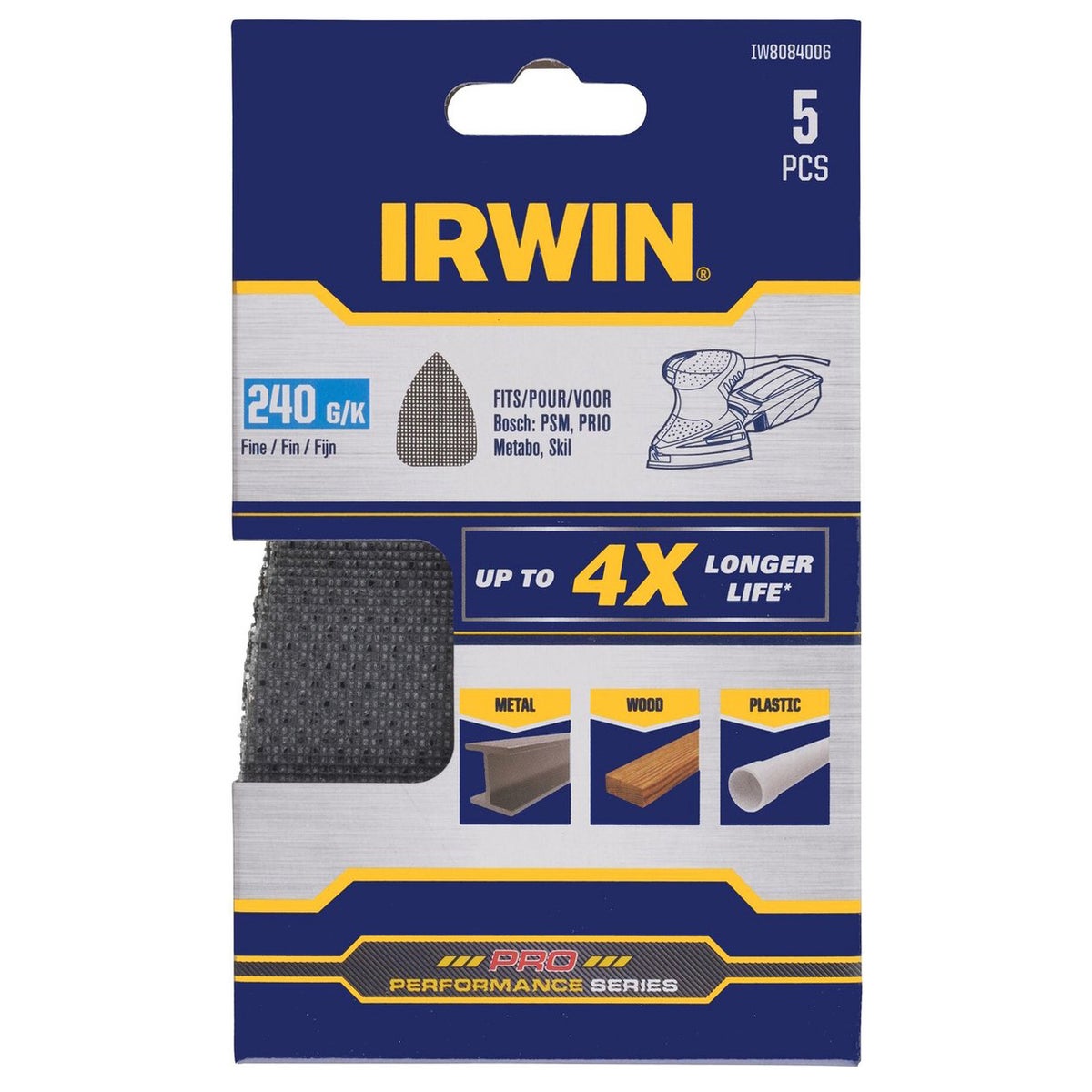 Schuurgaas 105 x 150 mm K240 5 stuks Irwin Schuurgaas 105 x 150 mm K240 5 stuks Irwin