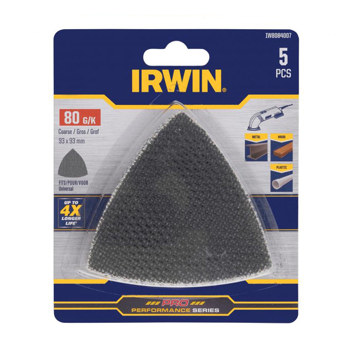 Schuurgaas delta K80 5 stuks Irwin Schuurgaas delta K80 5 stuks Irwin