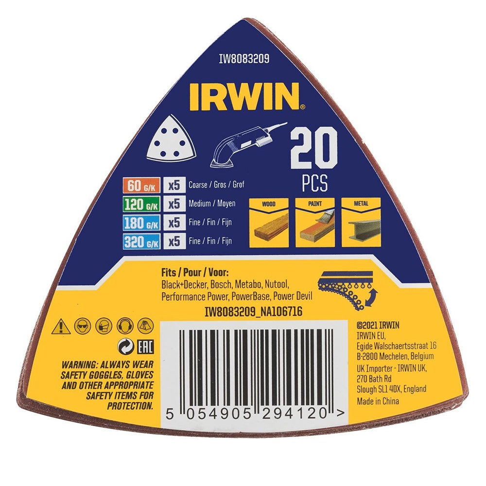 Schuurstrook delta 20 stuks Irwin Schuurstrook delta 20 stuks Irwin