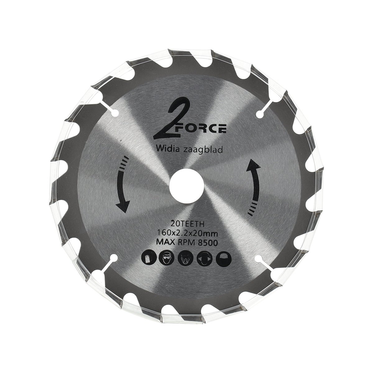 Zaagblad Ø160 mm 20as 20T 2-force Zaagblad Ø160 mm 20as 20T 2-force