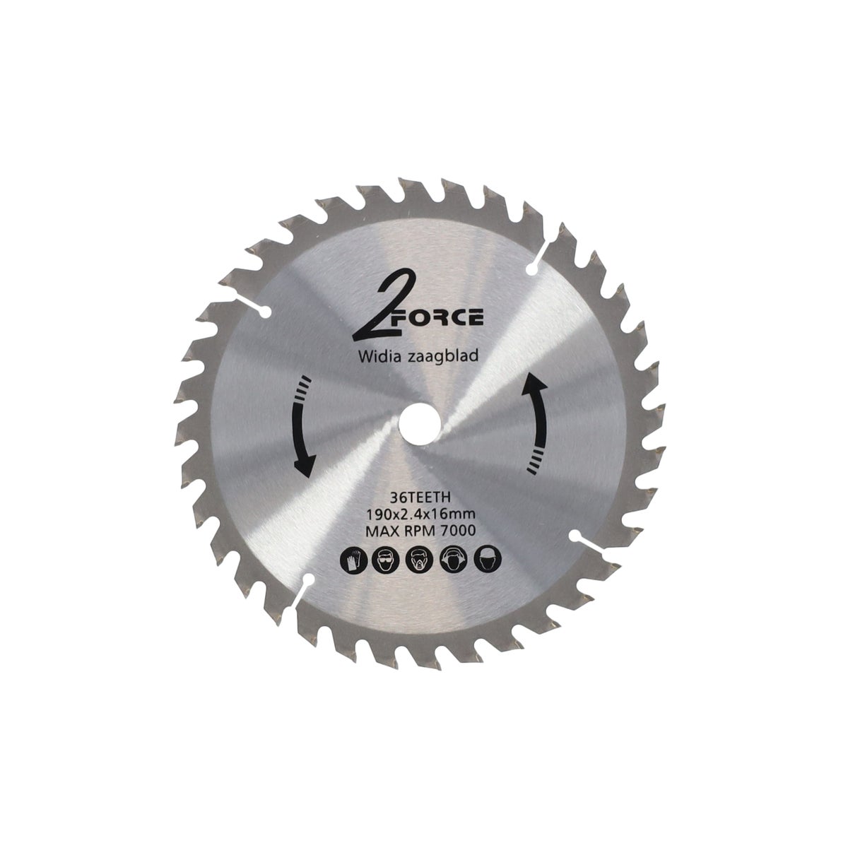 Zaagblad Ø190 mm 16as 36T 2-Force Zaagblad Ø190 mm 16as 36T 2-Force