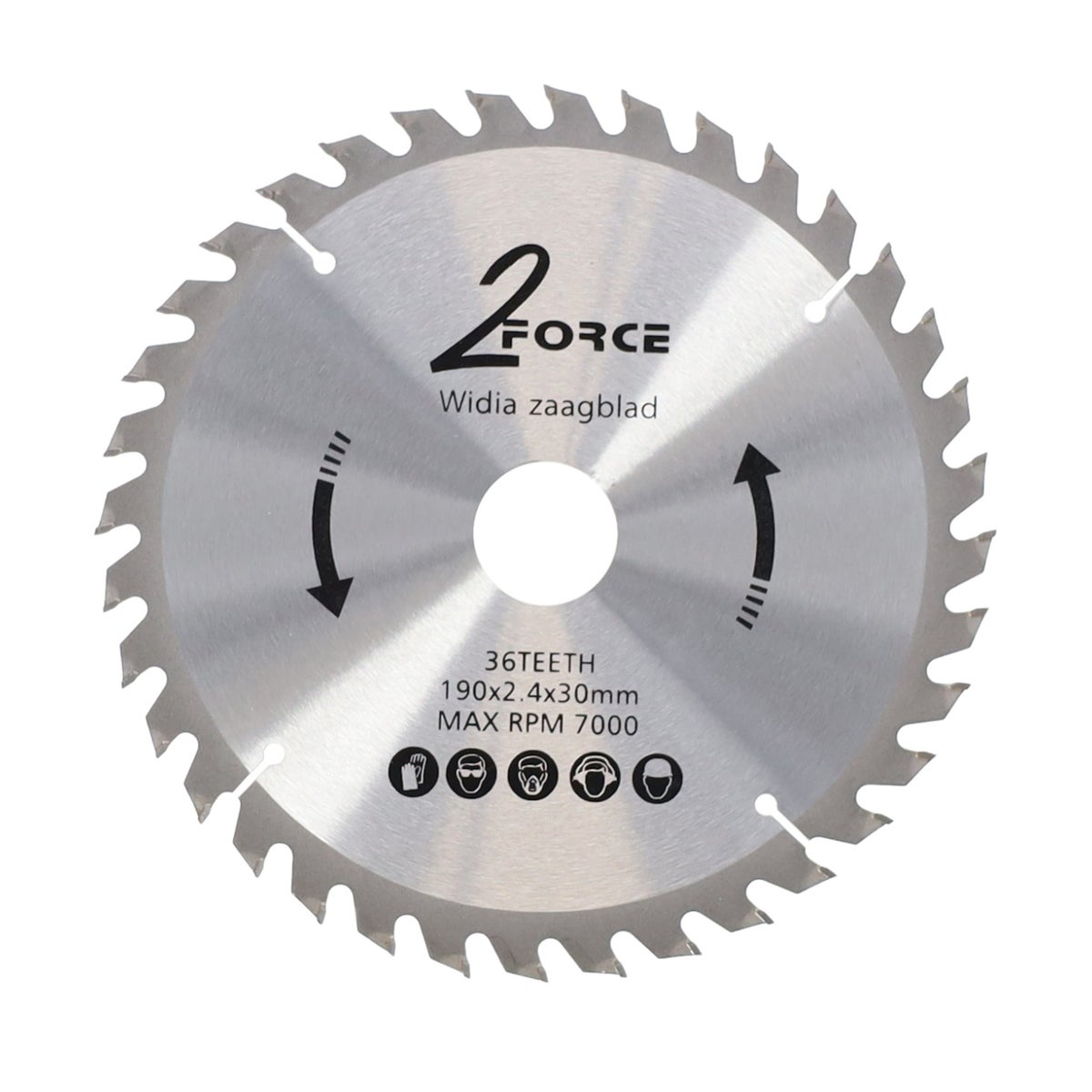 Zaagblad Ø190 mm 30as 36T 2-Force Zaagblad Ø190 mm 30as 36T 2-Force