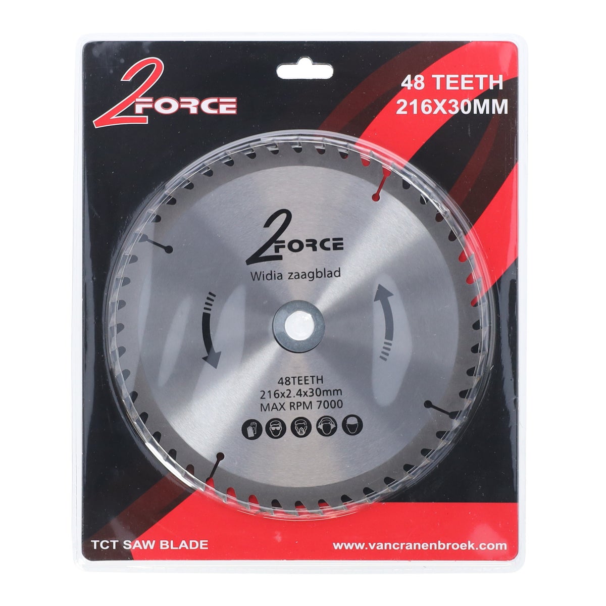 Zaagblad Ø216 mm 30as 48T 2-Force Zaagblad Ø216 mm 30as 48T 2-Force
