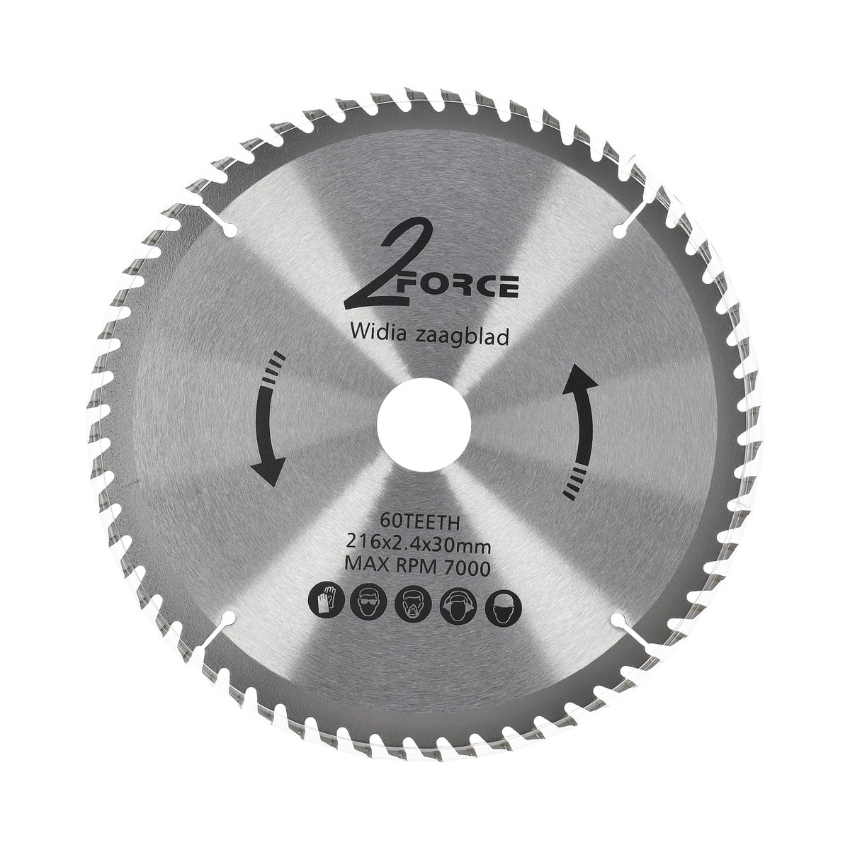 Zaagblad Ø216 mm 30as 60T 2-force Zaagblad Ø216 mm 30as 60T 2-force