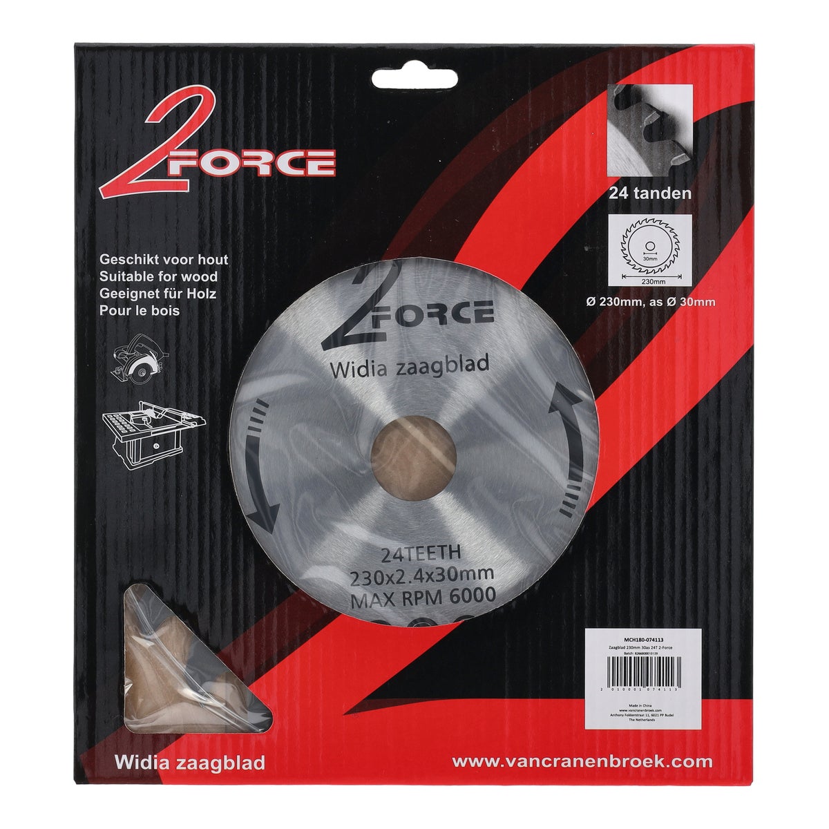 Zaagblad Ø230 mm 30as 24T 2-force Zaagblad Ø230 mm 30as 24T 2-force