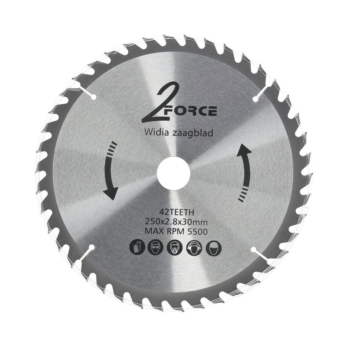 Zaagblad Ø250 mm 30as 42T 2-force Zaagblad Ø250 mm 30as 42T 2-force