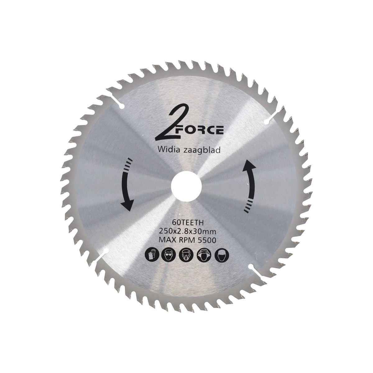 Zaagblad Ø250 mm 30as 60T 2-Force Zaagblad Ø250 mm 30as 60T 2-Force
