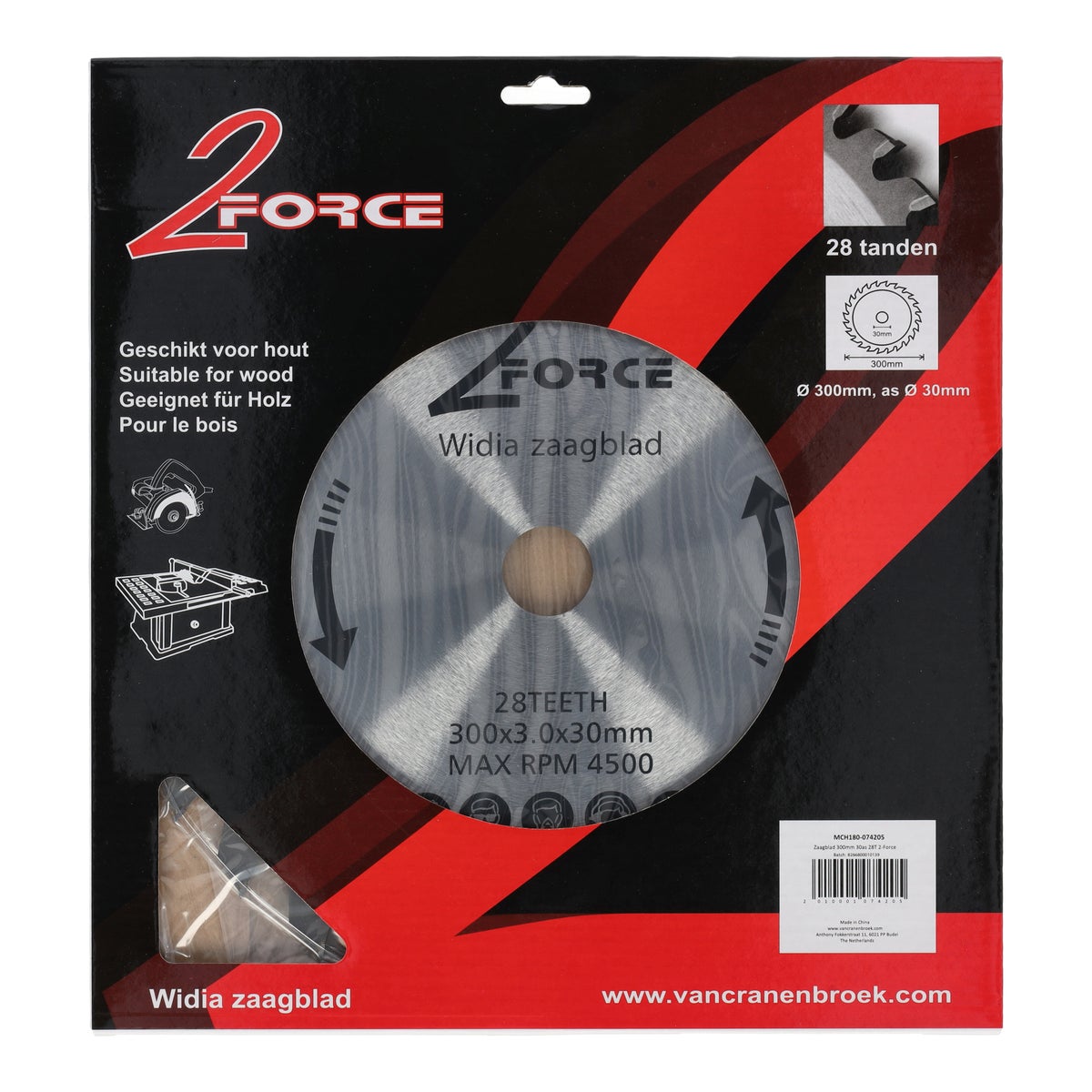 Zaagblad Ø300 mm 30as 28T 2-force Zaagblad Ø300 mm 30as 28T 2-force