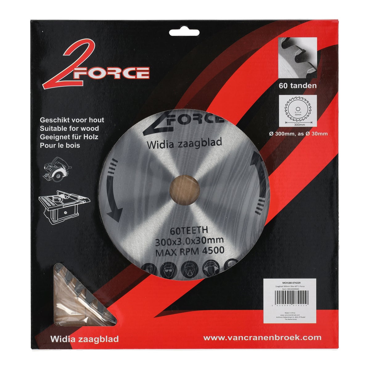 Zaagblad Ø300 mm 30as 60T 2-force Zaagblad Ø300 mm 30as 60T 2-force
