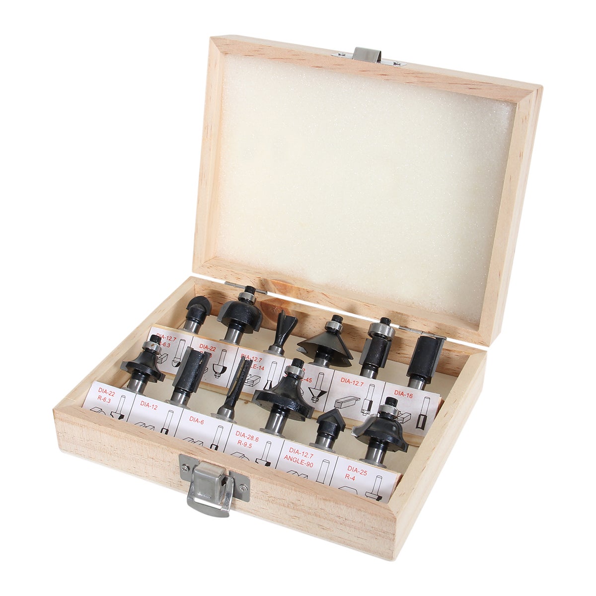 Frezenset 12-delig met koffer Frezenset 12-delig met koffer