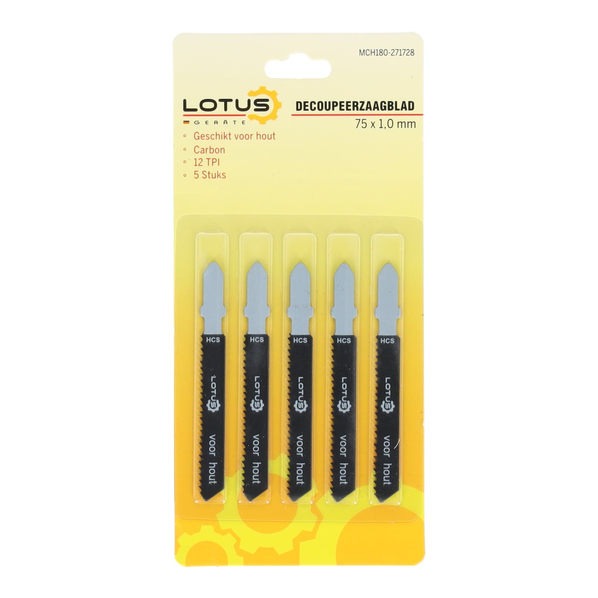 Decoupeerzaagblad carbon 75 x 1.0 mm 5 stuks Decoupeerzaagblad carbon 75 x 1.0 mm 5 stuks