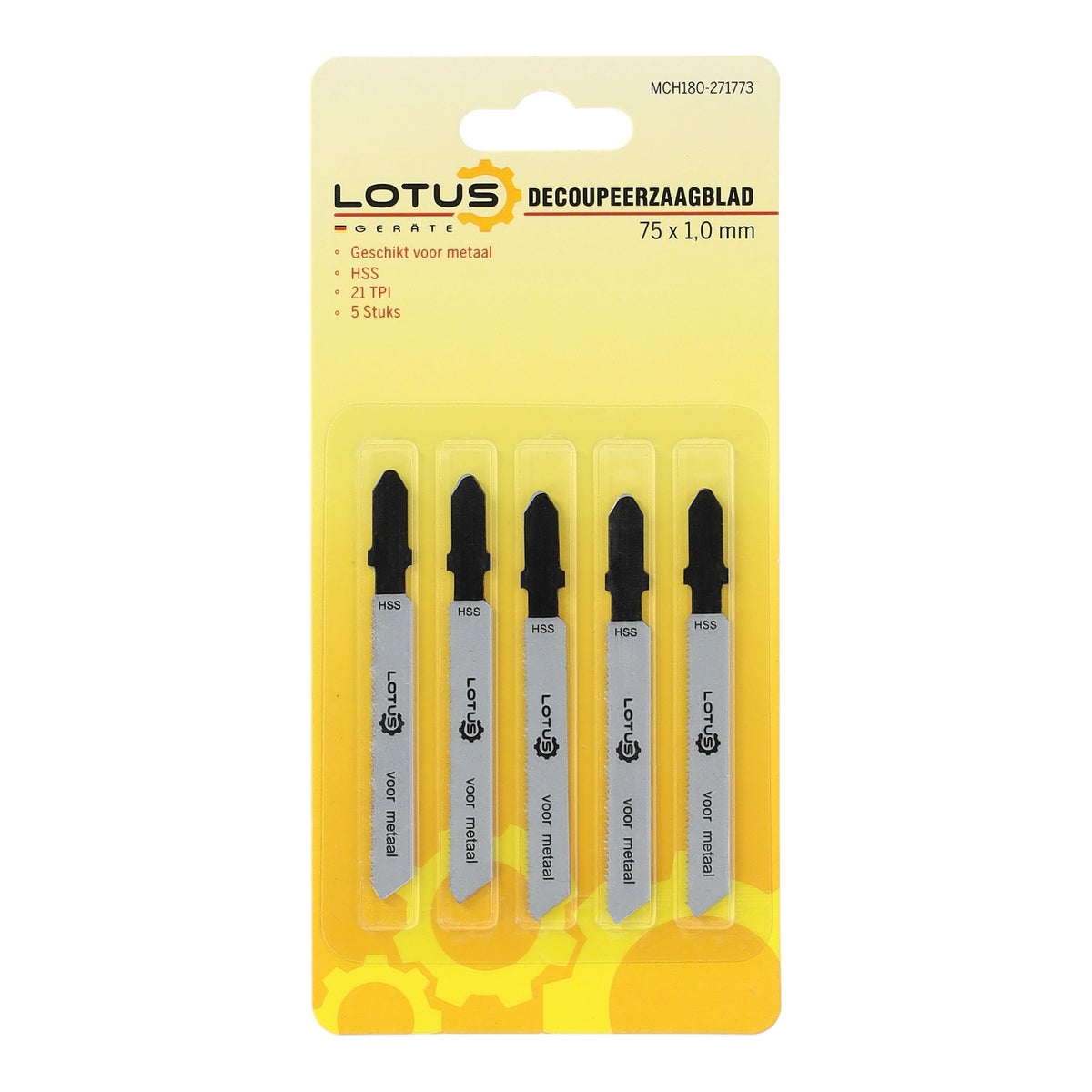 Decoupeerzaagblad HSS 75 x 1.0 mm 5 stuks Decoupeerzaagblad HSS 75 x 1.0 mm 5 stuks