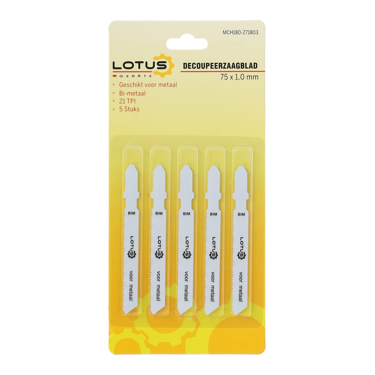 Decoupeerzaagblad bi-metaal 75 x 1.0 mm 5 stuks Decoupeerzaagblad bi-metaal 75 x 1.0 mm 5 stuks