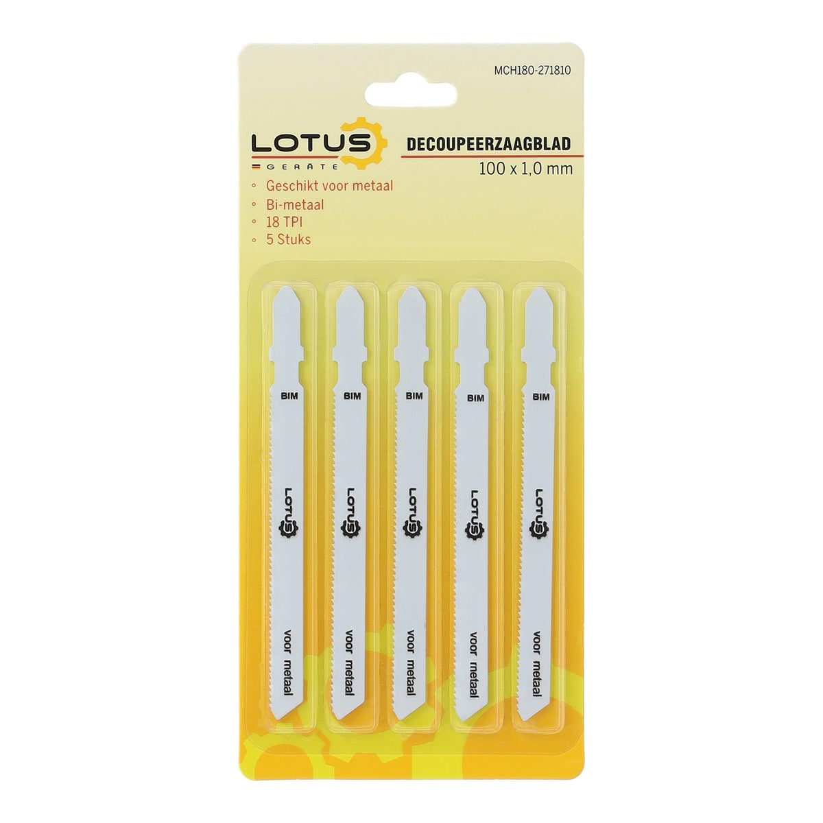 Decoupeerzaagblad bi-metaal 100 x 1.2 mm 5 stuks Decoupeerzaagblad bi-metaal 100 x 1.2 mm 5 stuks