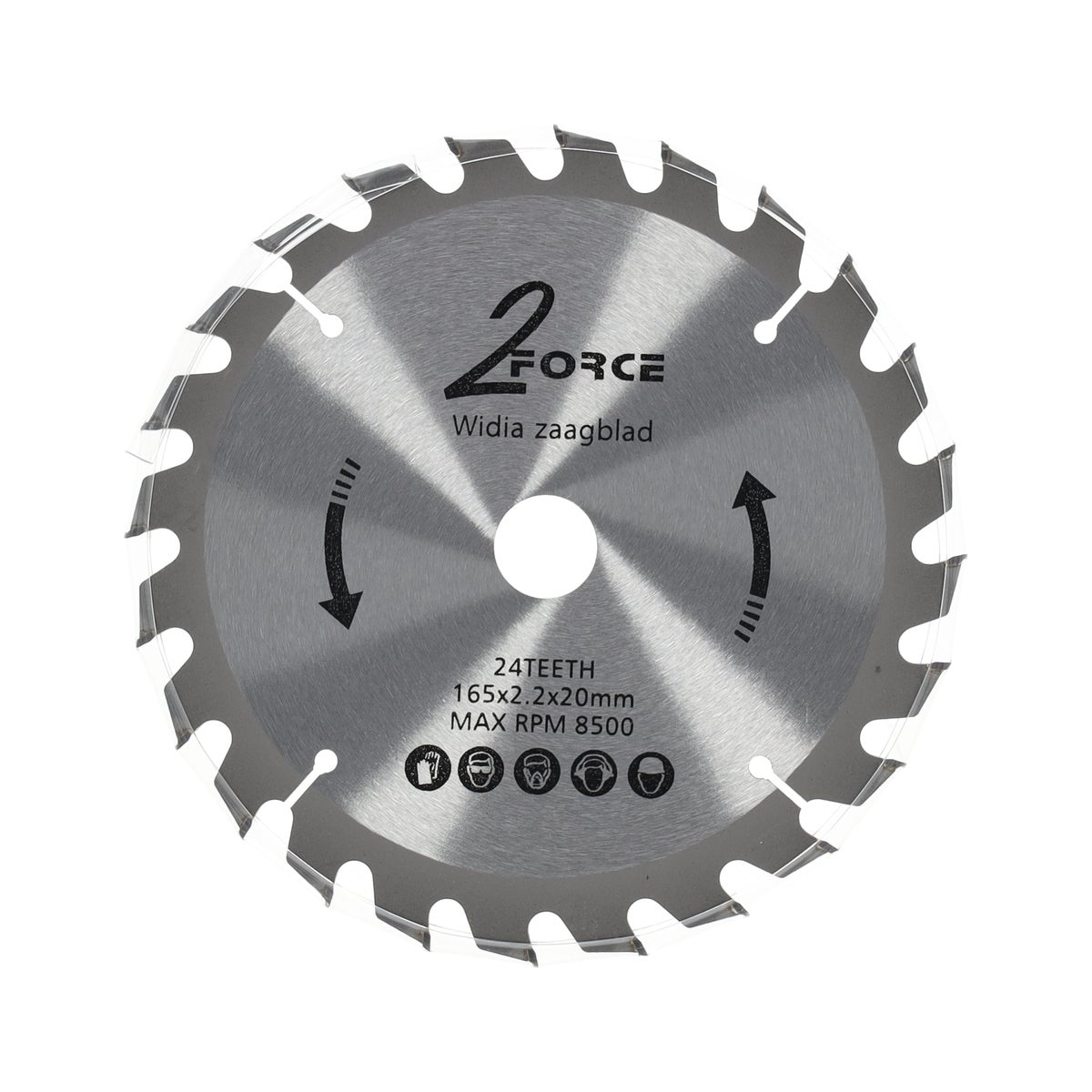 Zaagblad Ø165 mm 20as 24T 2-force Zaagblad Ø165 mm 20as 24T 2-force