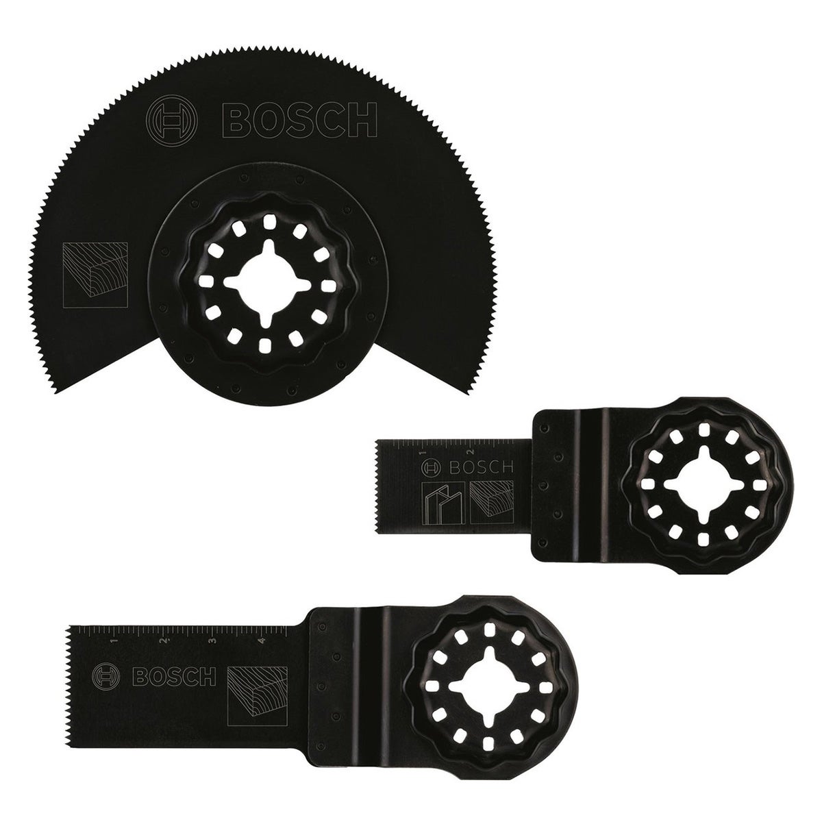 Multitool set voor hout 3 delig Bosch Multitool set voor hout 3 delig Bosch