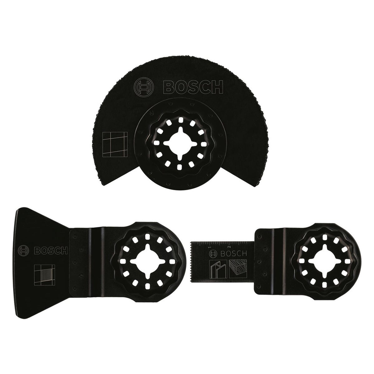 Multitool set voor tegels 3 delig Bosch Multitool set voor tegels 3 delig Bosch