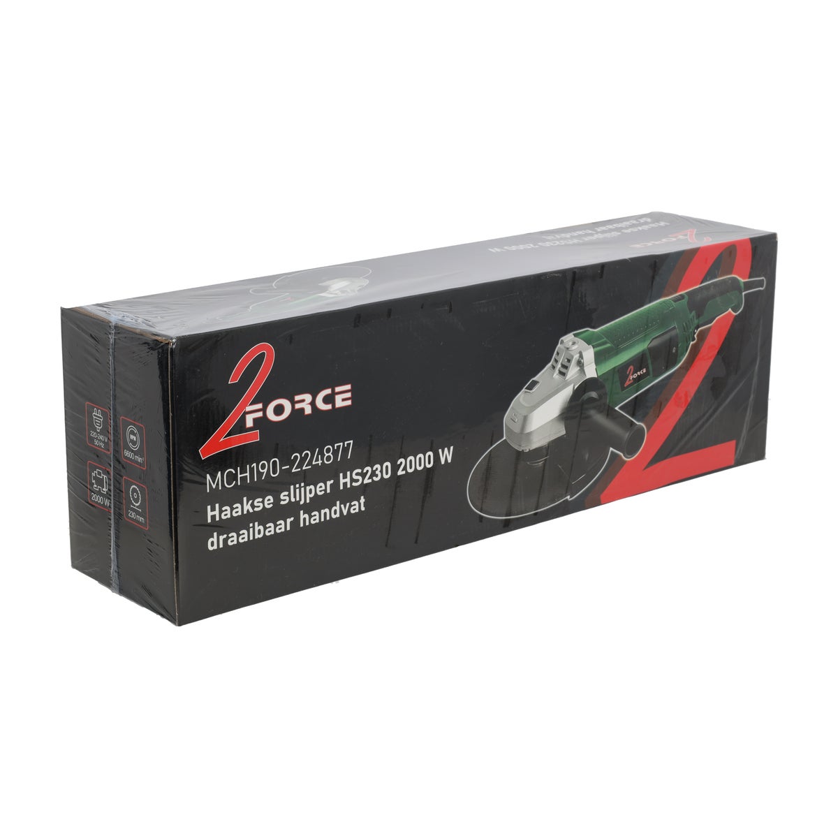 Haakse slijper HS230 2000W met draaibaar handvat 2-force Haakse slijper HS230 2000W met draaibaar handvat 2-force