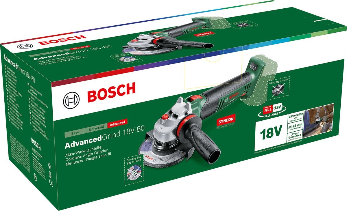 Haakse slijper AdvancedGrind 18V-80 Bare Haakse slijper AdvancedGrind 18V-80 Bare