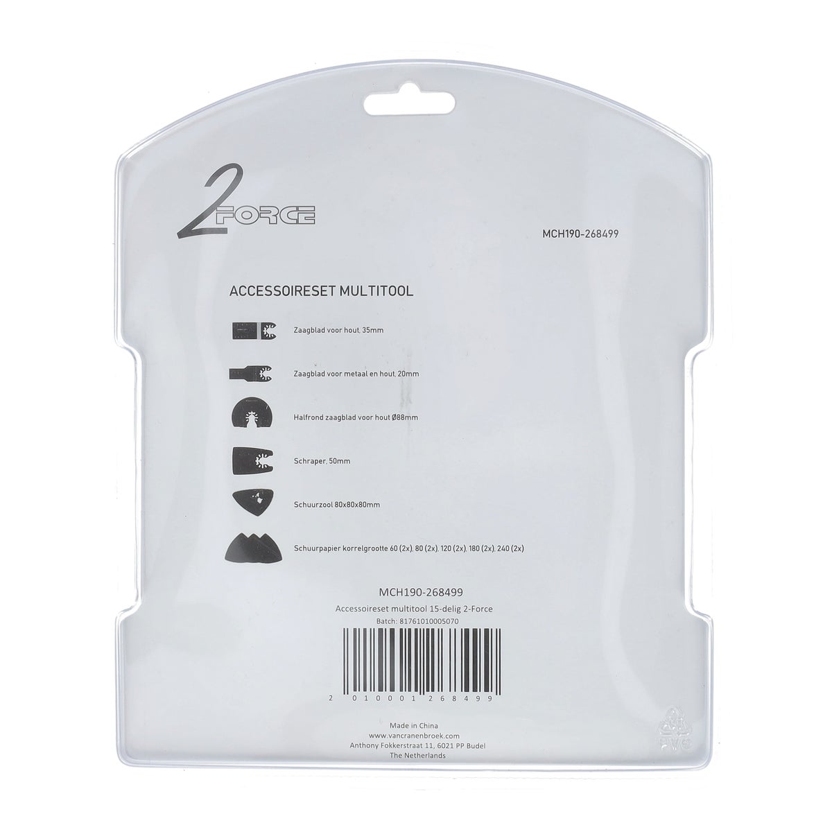 Accessoireset multitool 15-delig 2-force Accessoireset multitool 15-delig 2-force