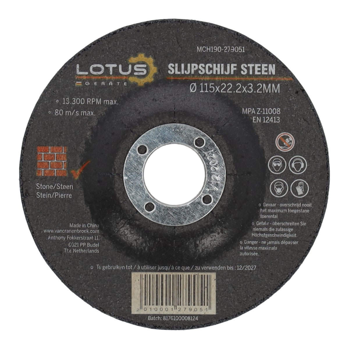Slijpschijf steen 115 x 3,2 x 22,2 Lotus Slijpschijf steen 115 x 3,2 x 22,2 Lotus