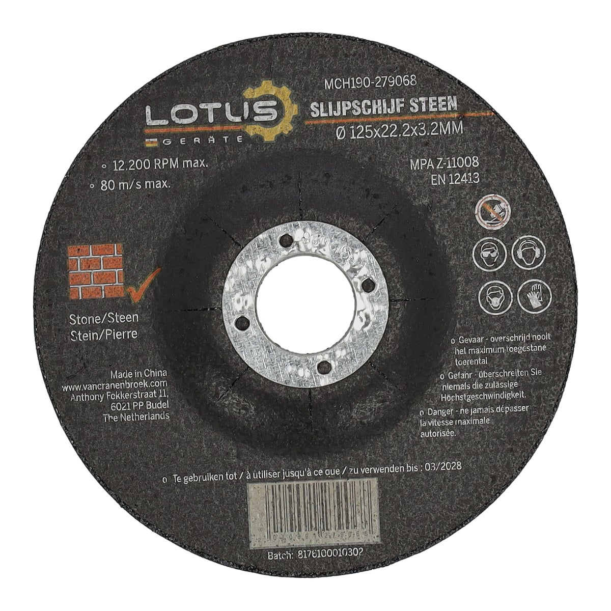 Slijpschijf steen 125 x 3,2 22,2 Lotus Slijpschijf steen 125 x 3,2 22,2 Lotus
