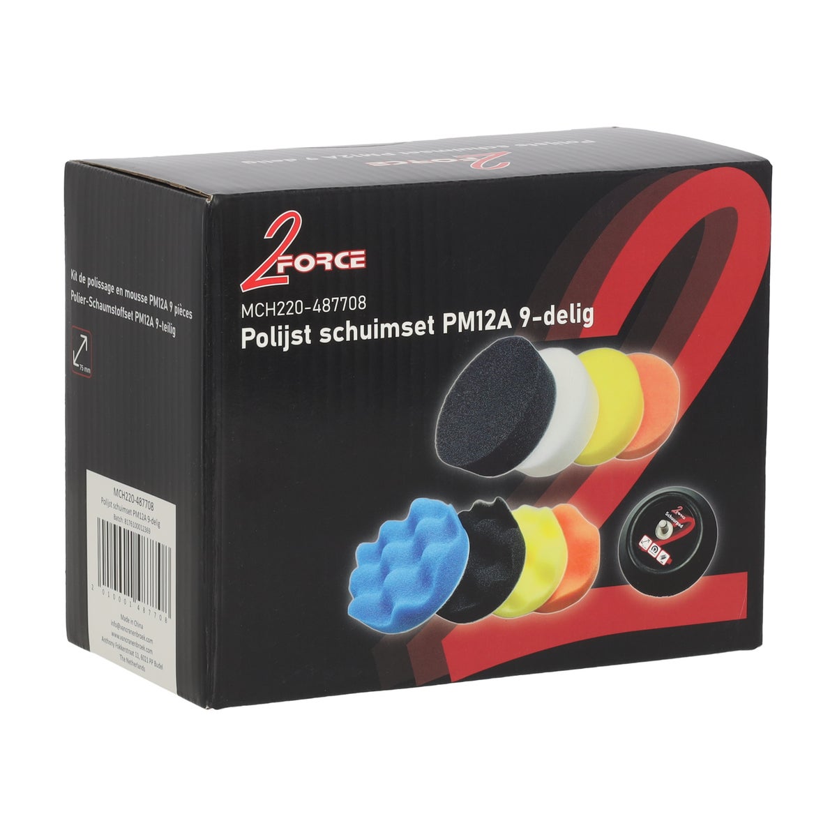 Polijst schuimset PM12A 9-delig Polijst schuimset PM12A 9-delig