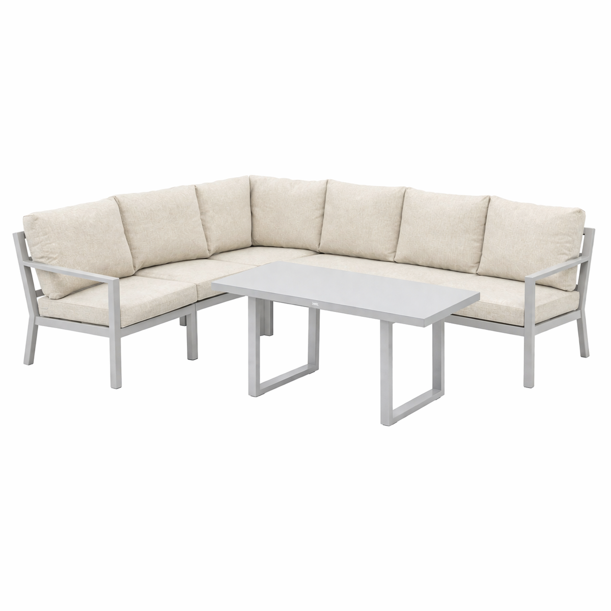 Loungeset Brozzi - Milky Grey - 6-zits Extra Loungeset Brozzi - Milky Grey - 6-zits Extra
