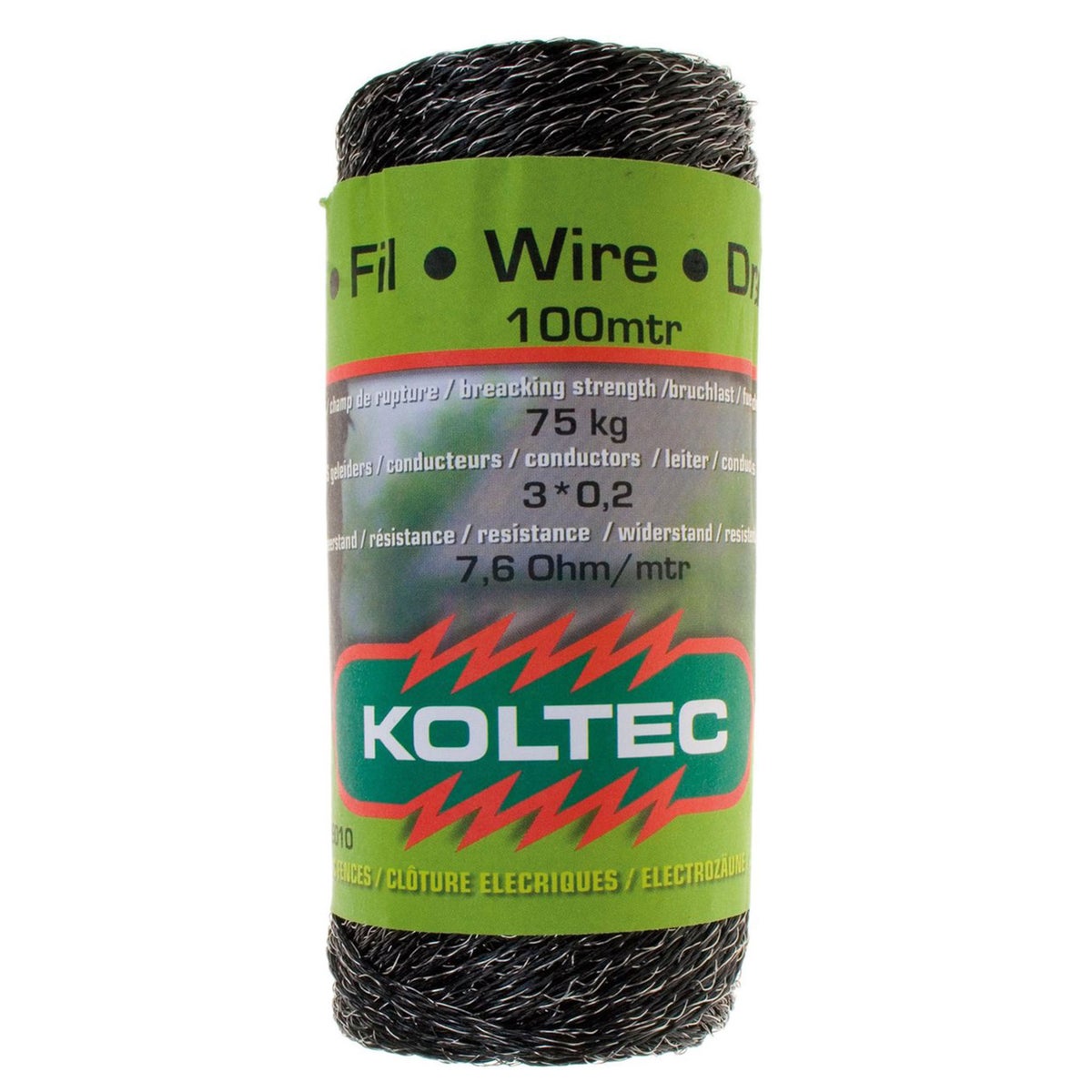 Schrikdraad 3 x 12 RVS 100M zwart Schrikdraad 3 x 12 RVS 100M zwart