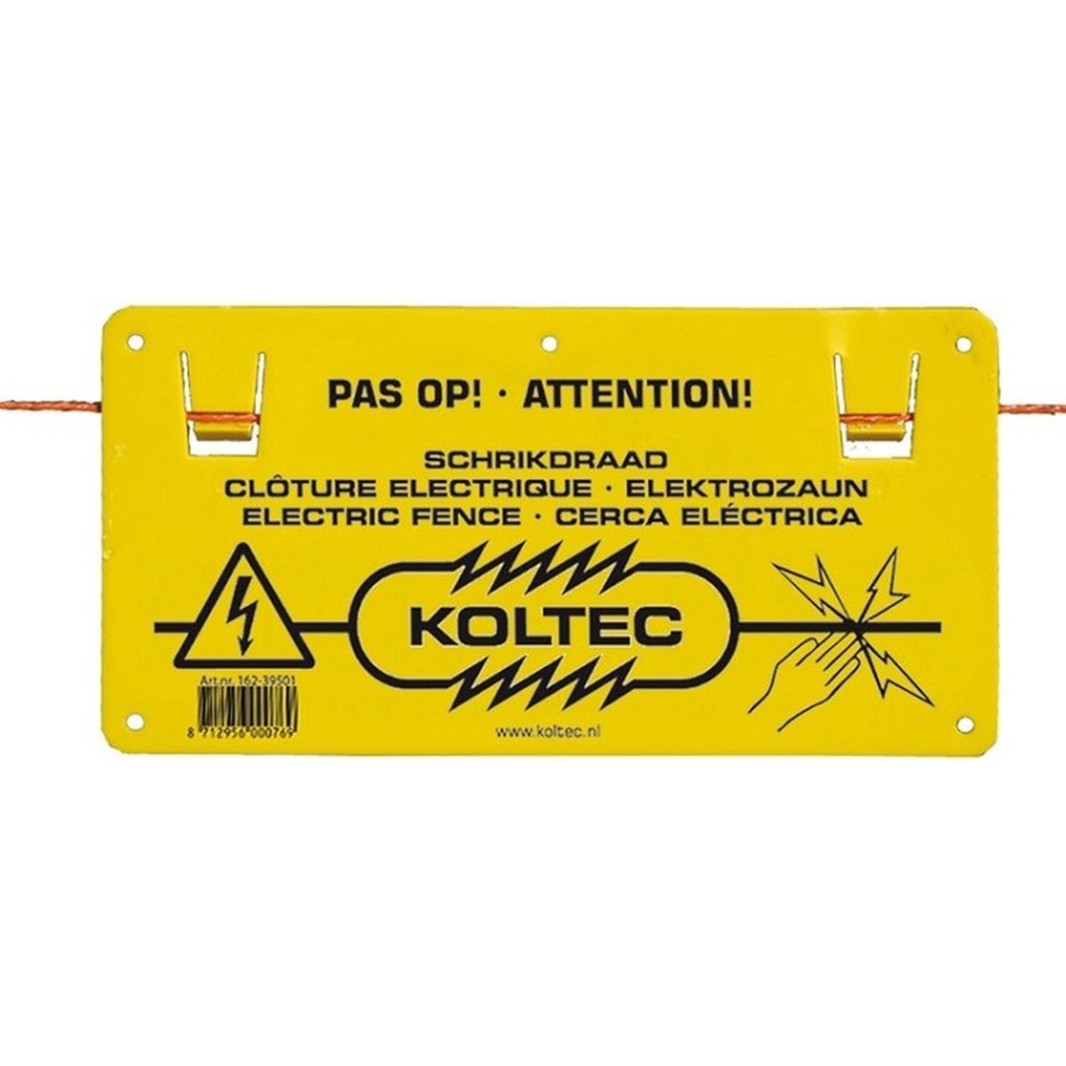 Schrikdraad bord pas op KO-65 Schrikdraad bord pas op KO-65