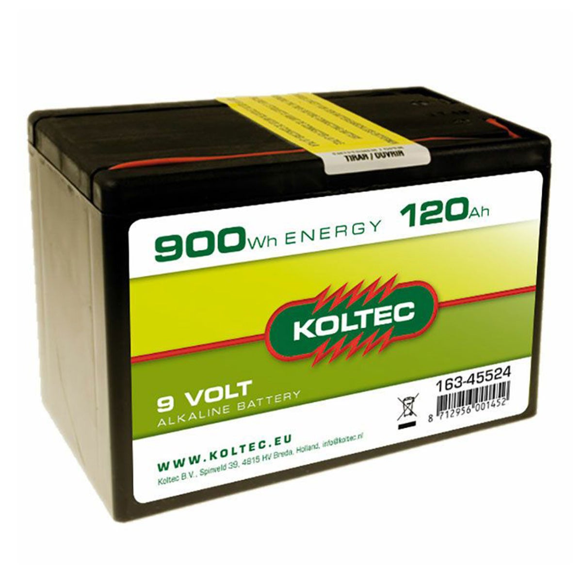 Batterij 9V - 120Ah Alkaline Koltec Batterij 9V - 120Ah Alkaline Koltec