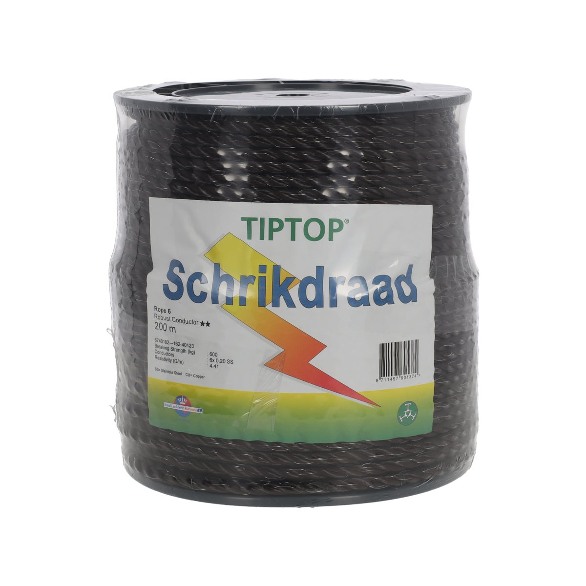 Schrikdraad koord 6/3x2 bruin 200 Schrikdraad koord 6/3x2 bruin 200