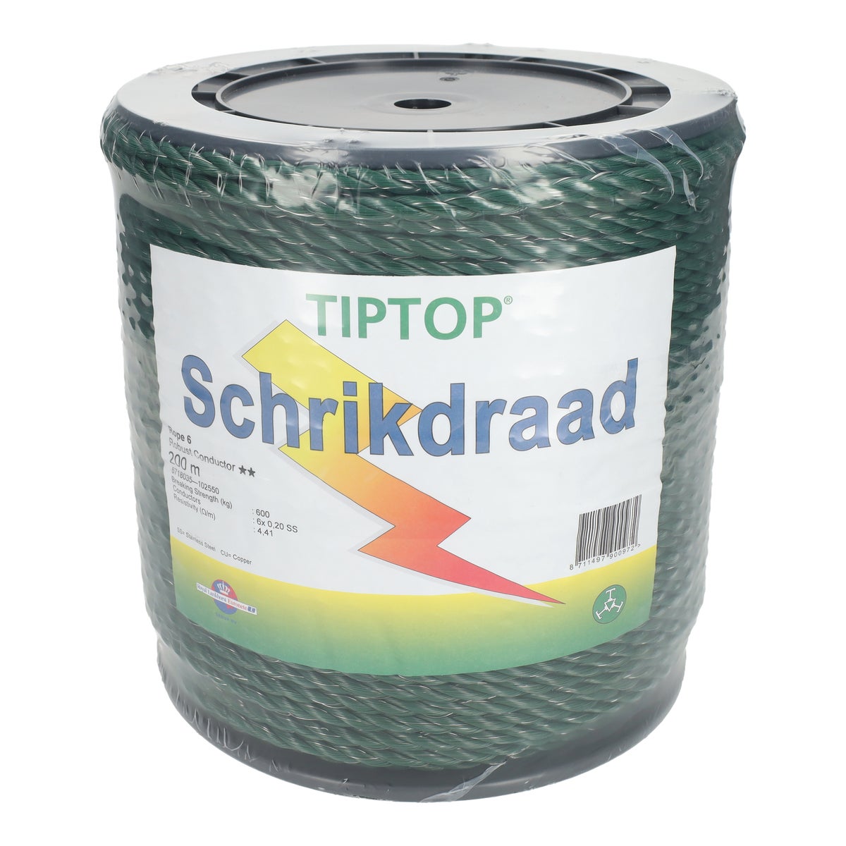 Schrikdraad koord 6/3 x 2 groen 200 Schrikdraad koord 6/3 x 2 groen 200