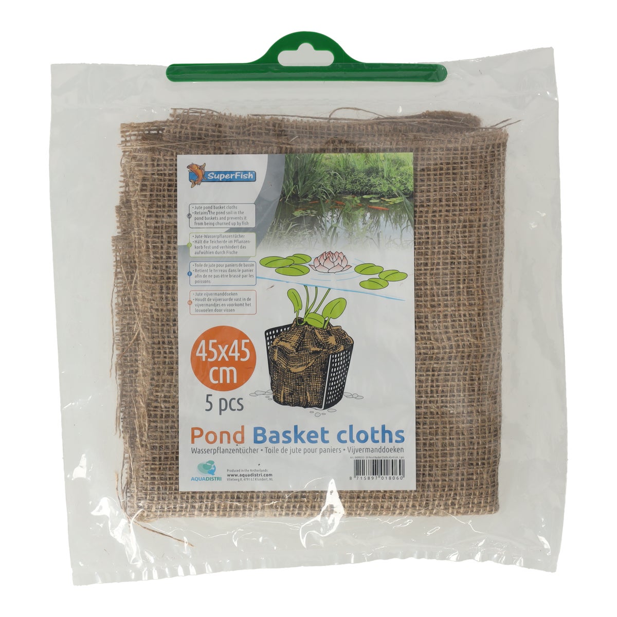 Inlegdoek jute 5 stuks Superfish Inlegdoek jute 5 stuks Superfish