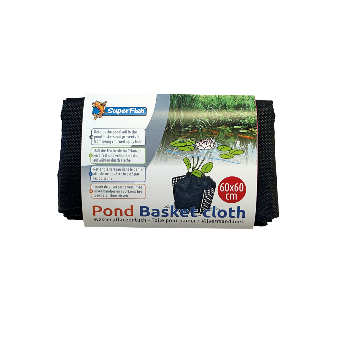 Inlegdoek jute 60x60cm Superfish Inlegdoek jute 60x60cm Superfish