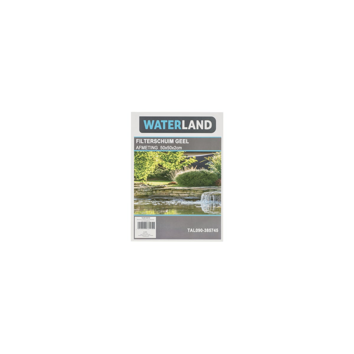 Filterschuim 50 x 50 x 2 cm geel Waterland Filterschuim 50 x 50 x 2 cm geel Waterland