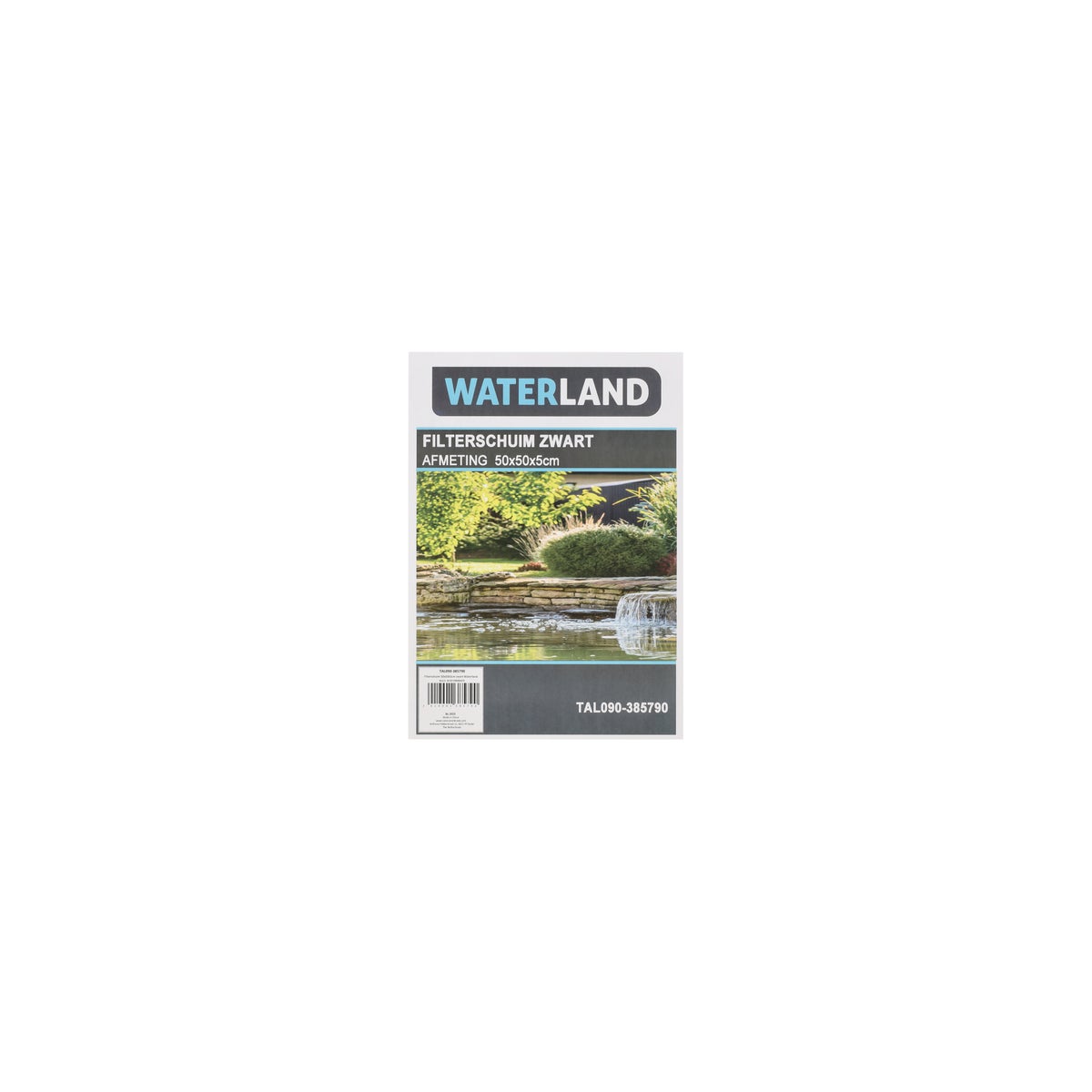 Filterschuim 50 x 50 x 5 cm zwart Waterland Filterschuim 50 x 50 x 5 cm zwart Waterland