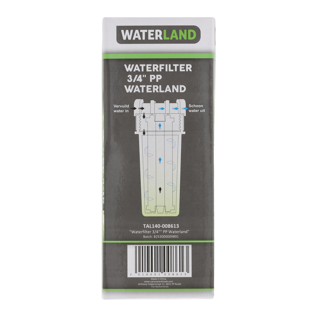Waterfilter 3/4" PP Waterland Waterfilter 3/4" PP Waterland