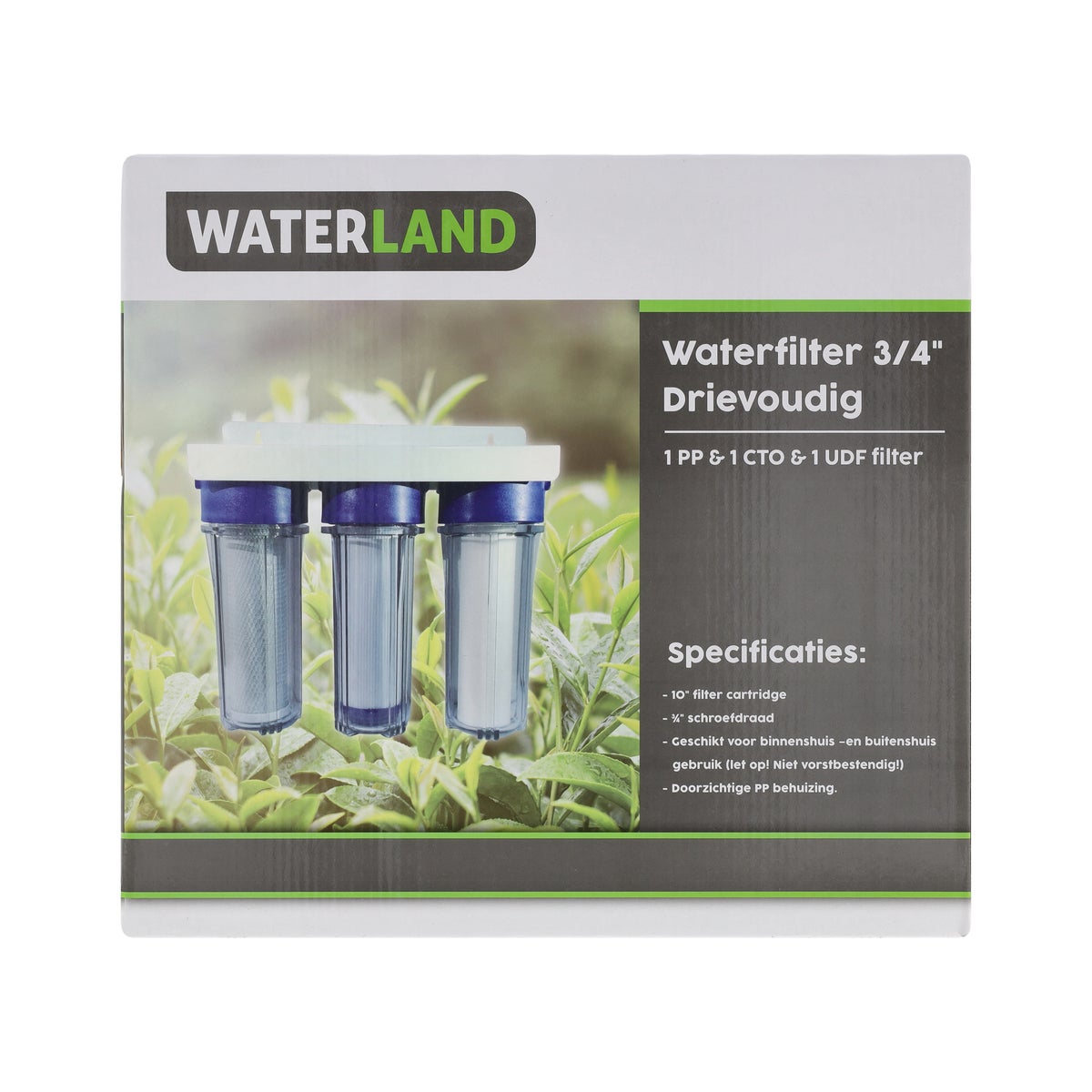 Waterfilter 3/4" drievoudig Waterland Waterfilter 3/4" drievoudig Waterland