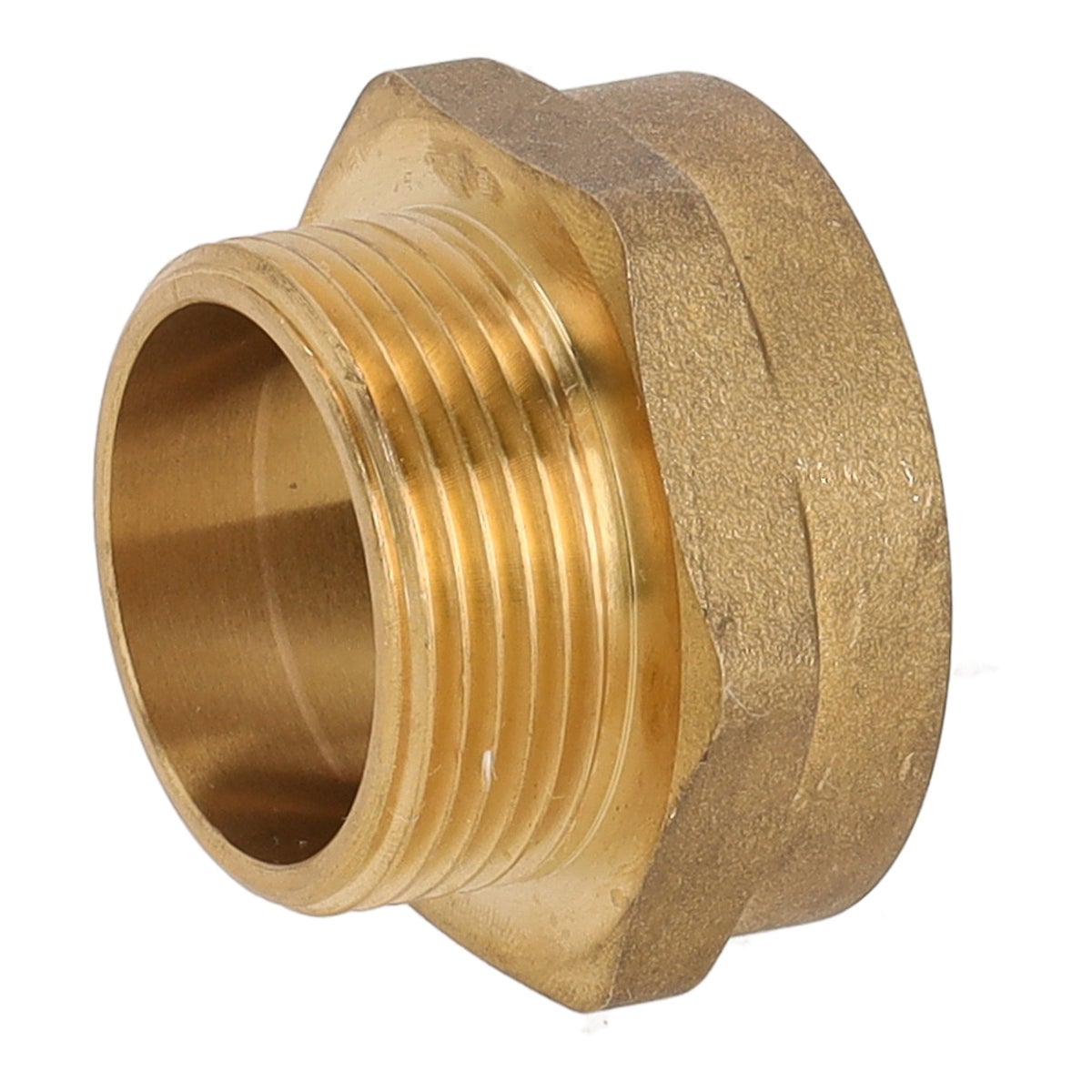 Verloopstuk messing 1 1/2" binnendraad x 1 1/4" buitendraad Waterland Verloopstuk messing 1 1/2" binnendraad x 1 1/4" buitendraad Waterland