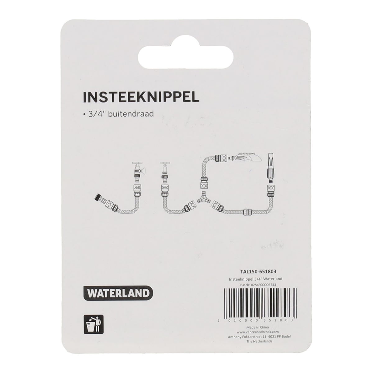 Insteeknippel 3/4" Waterland Insteeknippel 3/4" Waterland