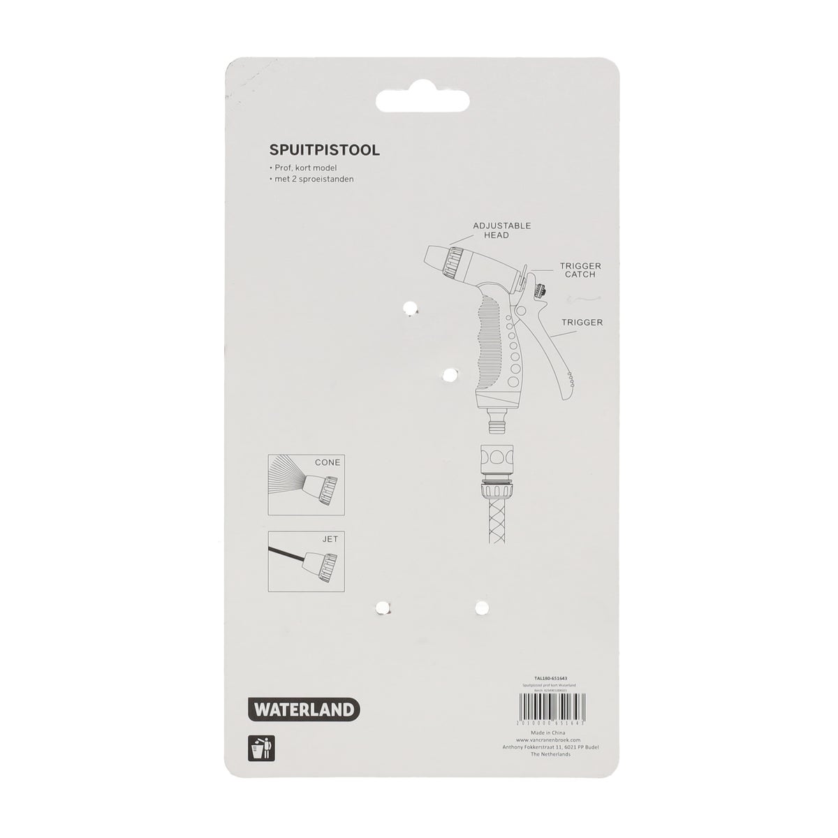 Spuitpistool prof kort Waterland Spuitpistool prof kort Waterland