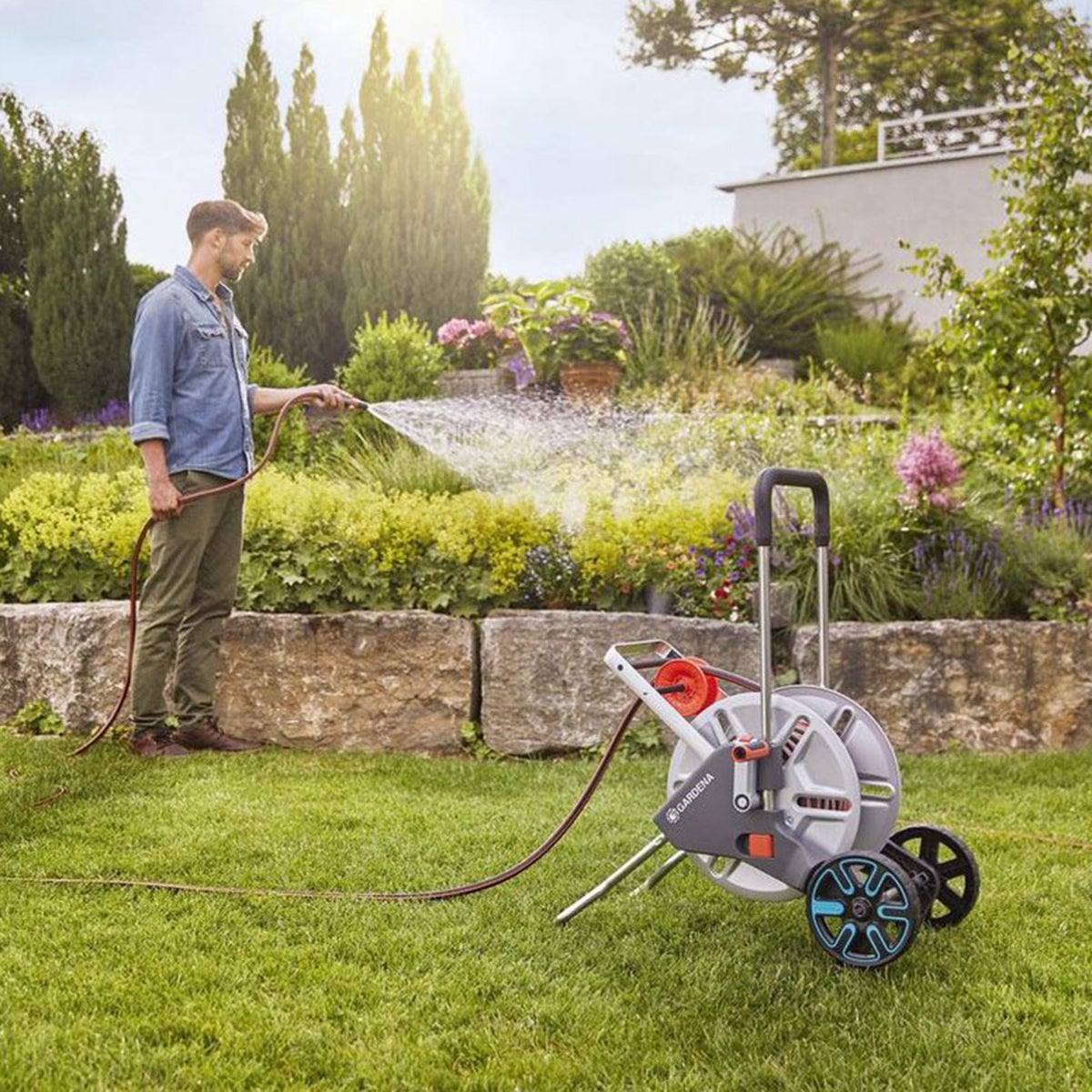 Slangenw Cleverroll M metal 1/2 +25m slang Slangenw Cleverroll M metal 1/2 +25m slang