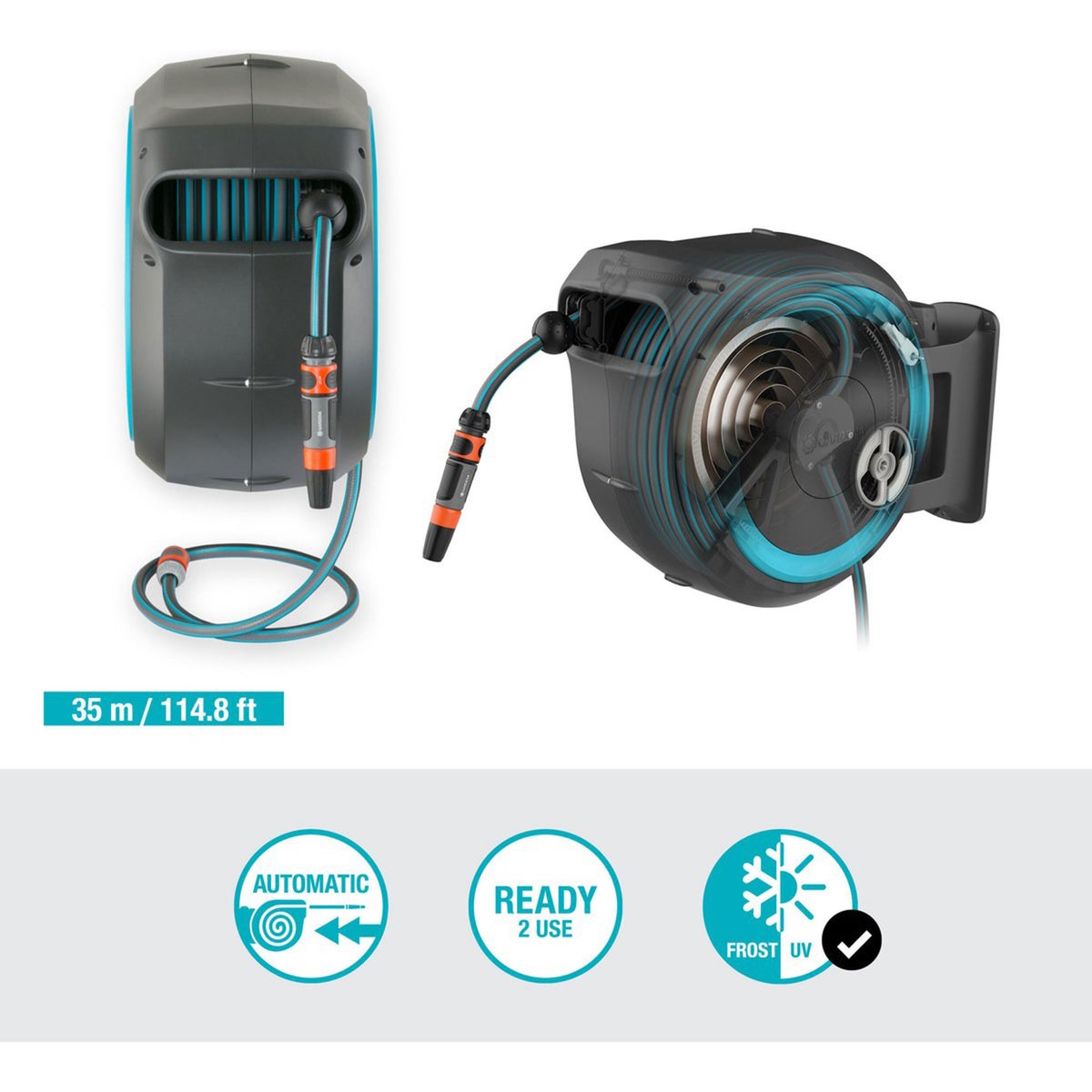 Wand slangenbox 35M rollup XL Gardena Wand slangenbox 35M rollup XL Gardena