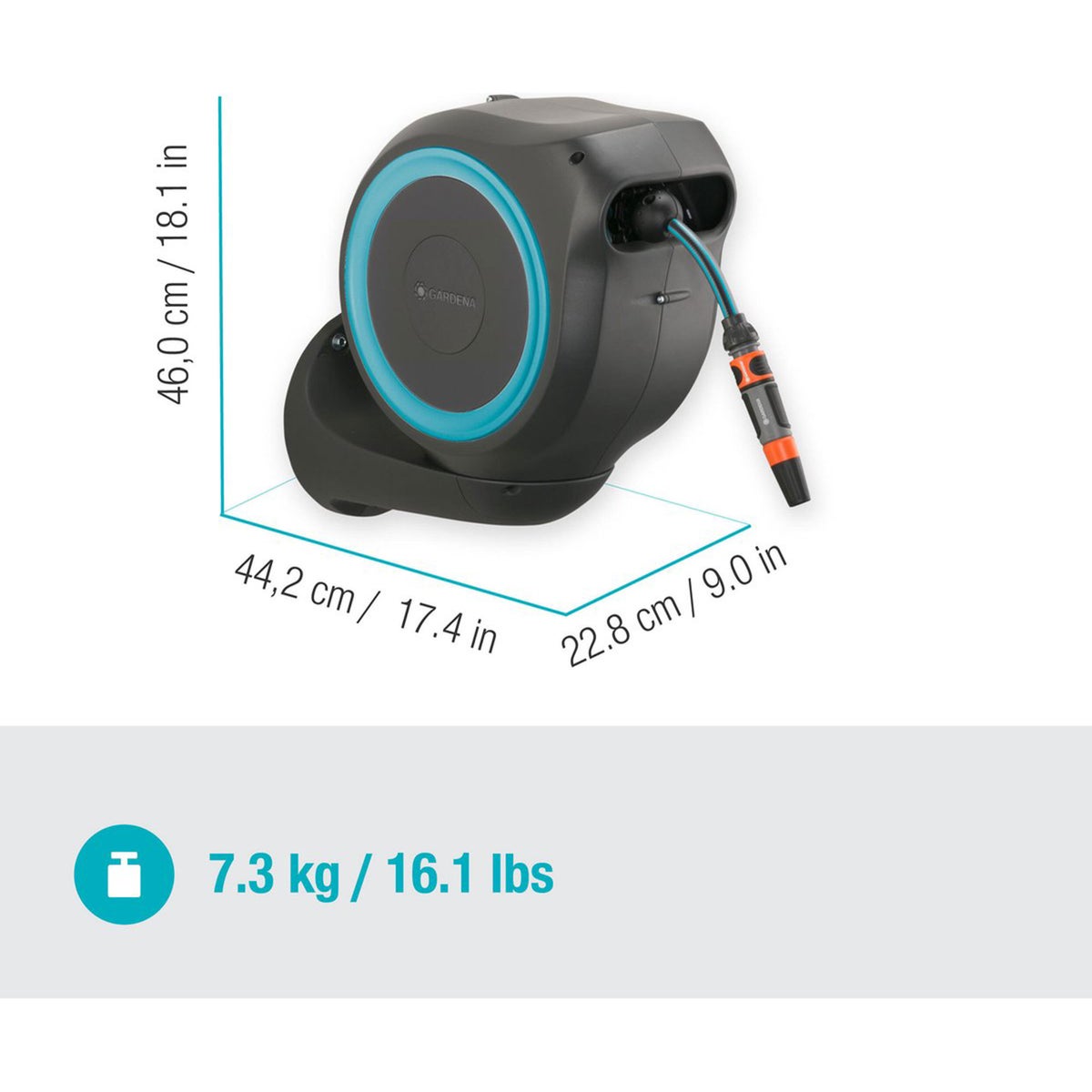 Wand slangenbox 15 RollUp S Gardena Wand slangenbox 15 RollUp S Gardena