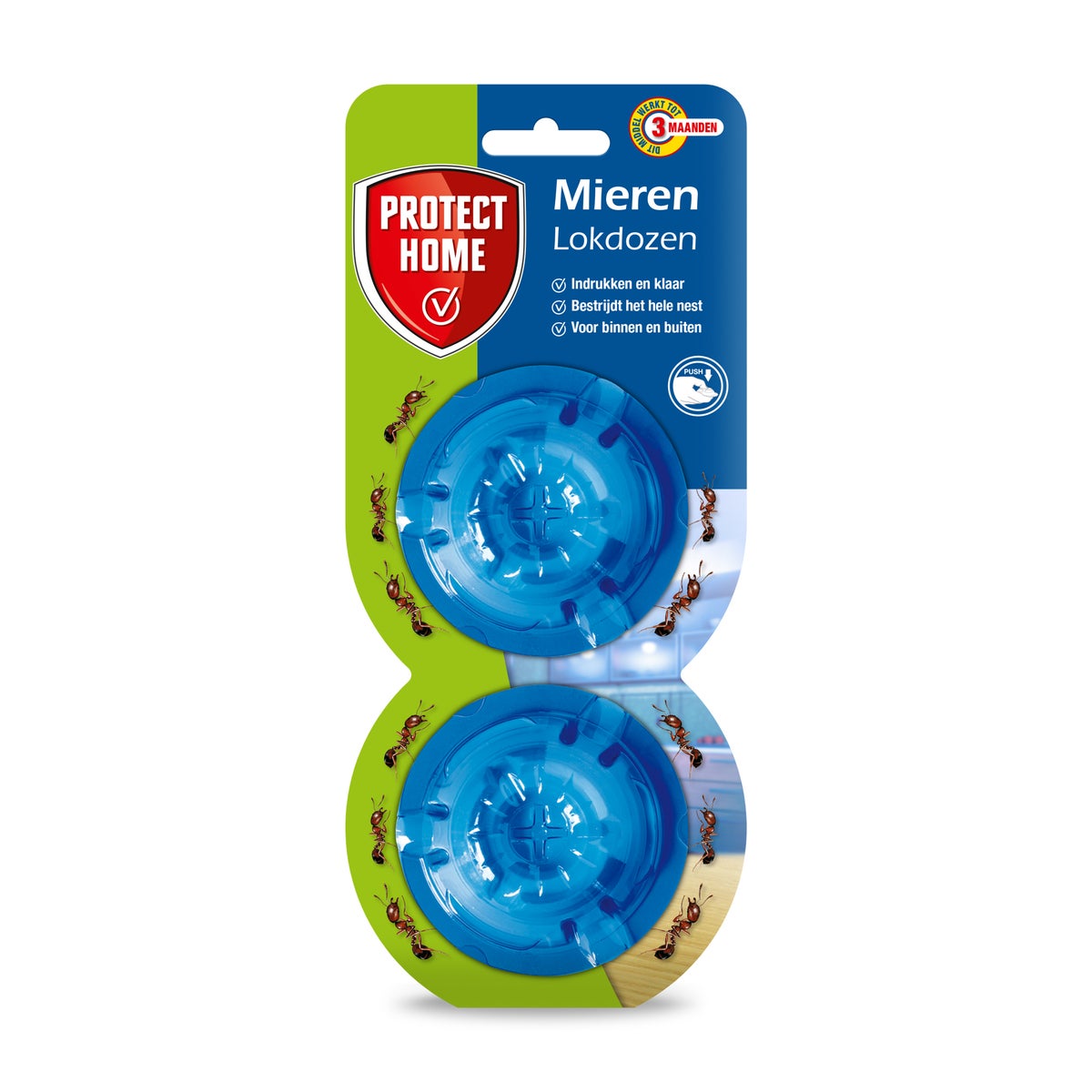 Mierenlokdoos push 2 stuks protect Mierenlokdoos push 2 stuks protect