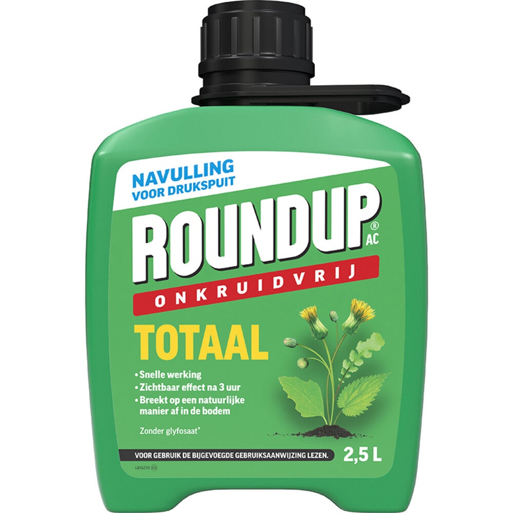 Onkruidbestrijder Roundup totaal navulling 2,5L Onkruidbestrijder Roundup totaal navulling 2,5L