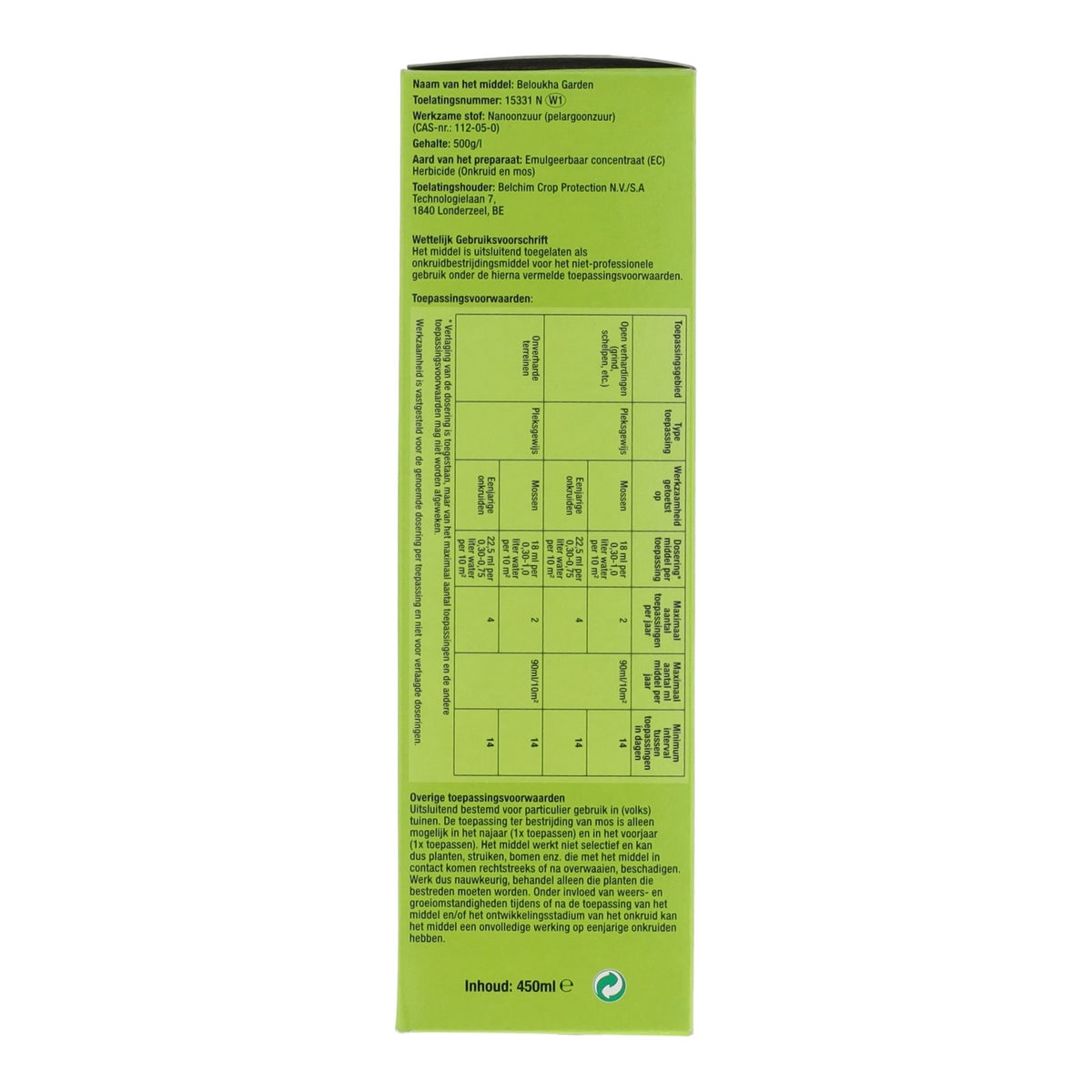 Onkruid en mos 450 ml 200m2 Protect Garden Onkruid en mos 450 ml 200m2 Protect Garden