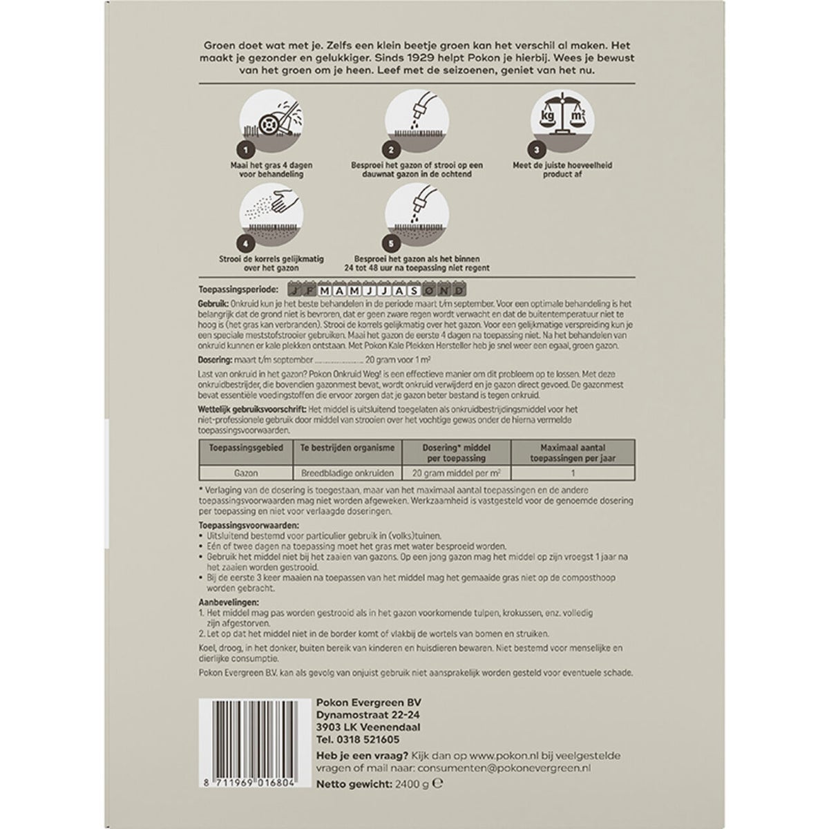 Onkruid weg! 120 m² Pokon Onkruid weg! 120 m² Pokon