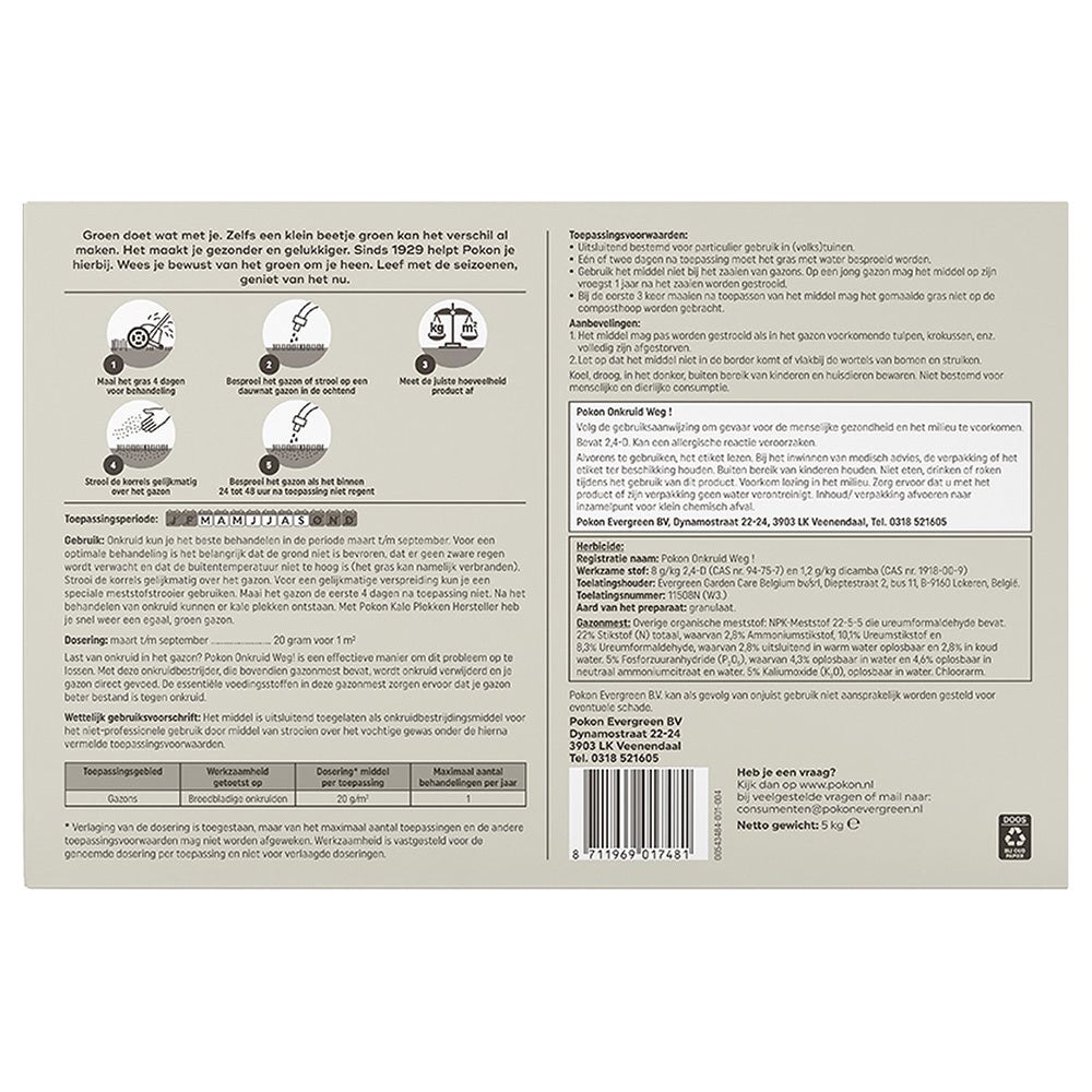 Onkruid weg 250m2 Pokon Onkruid weg 250m2 Pokon